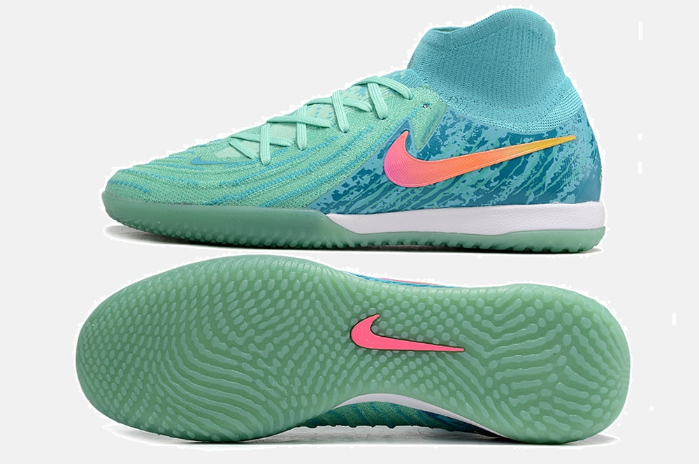 Tênis Futsal Nike Phantom Luna IC - Azul e Verde