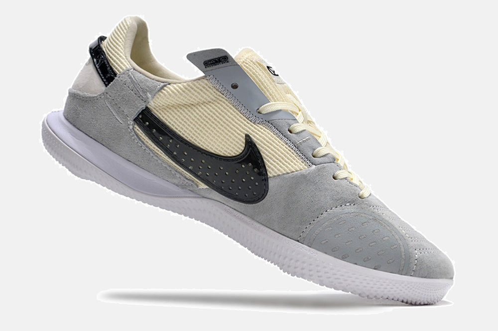 Tênis Futsal Nike Street Gato IC - Cinza, Bege e Preta