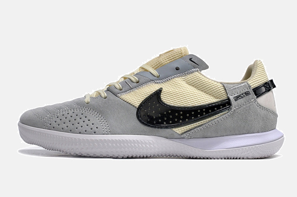 Tênis Futsal Nike Street Gato IC - Cinza, Bege e Preta